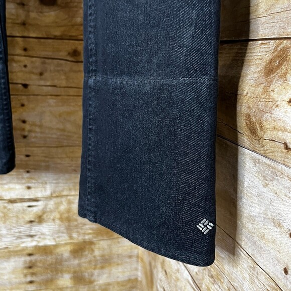 COLUMBIA FLANNEL ROLL CUFF MID-RISE OUTDOOR NATURE CASUAL WARM PLAID JEANS SZ. 8 - Picture 8 of 11